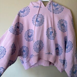 Cozy Pink Graphic Hoodie Sweater